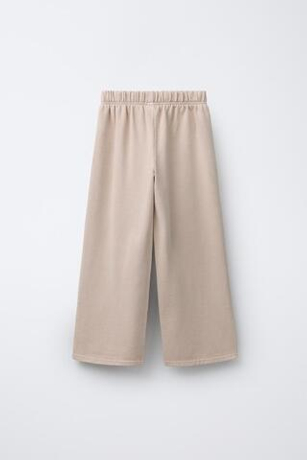 ZARA БРЮКИ WIDE LEG С ЭФФЕКТОМ ПОТЕРТОСТИ, ПУДРОВО-РОЗОВЫЙ