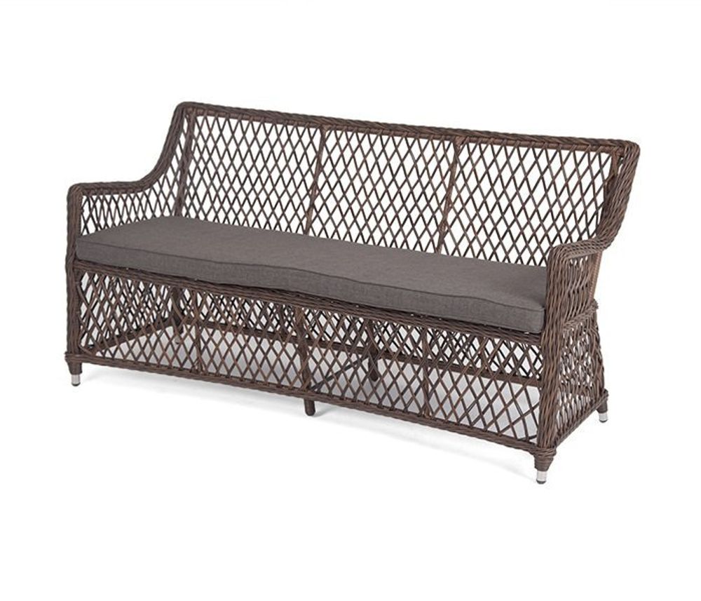 Латте, диван коричневый/соломенный/бежевый/графит, искусственный ротанг