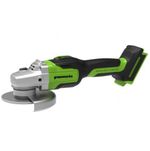 Аккумуляторная угловая шлифовальная машина Greenworks GD24AGK2,3200207UA, 24v, АКБ 2 А·ч и ЗУ,сумка