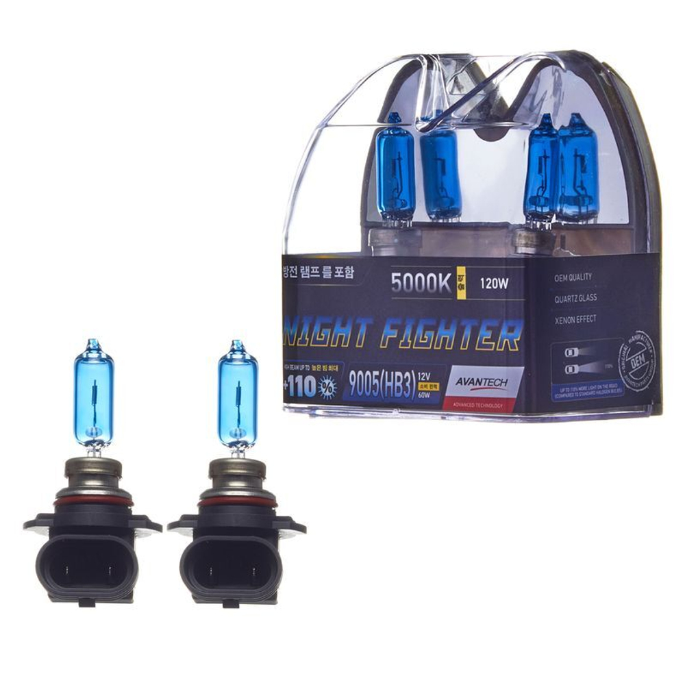 Лампа высокотемпературная Avantech HB3 12V 60W (120W) 5000K, комплект 2 шт. AB5005