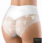 Высокие трусики-слипы Snejanna с кружевом (Размер: 46) (Цвет: молочный)