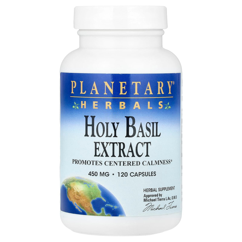 Planetary Herbals, Экстракт базилика священного, 450 мг, 120 капсул