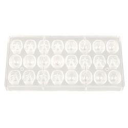 Пластиковая форма "Череп" 24 ячейки 38*26*27 мм, Skull P.L. Proff Cuisine