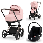 Коляска Cybex Priam IV 3 в 1 цвет Peach Pink на шасси Rosegold