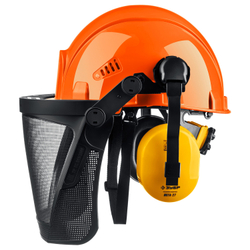 ТРИАДА, защитная каска в комплекте с наушниками и защитным сетчатым экраном, Профессионал (11099)