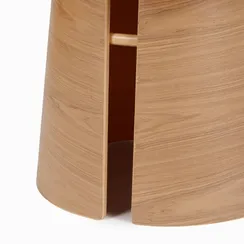 Обеденный стол Louis Ø120, шпон ясеня