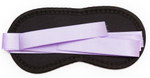Чёрная маска на глаза Purple&Black с фиолетовыми завязками