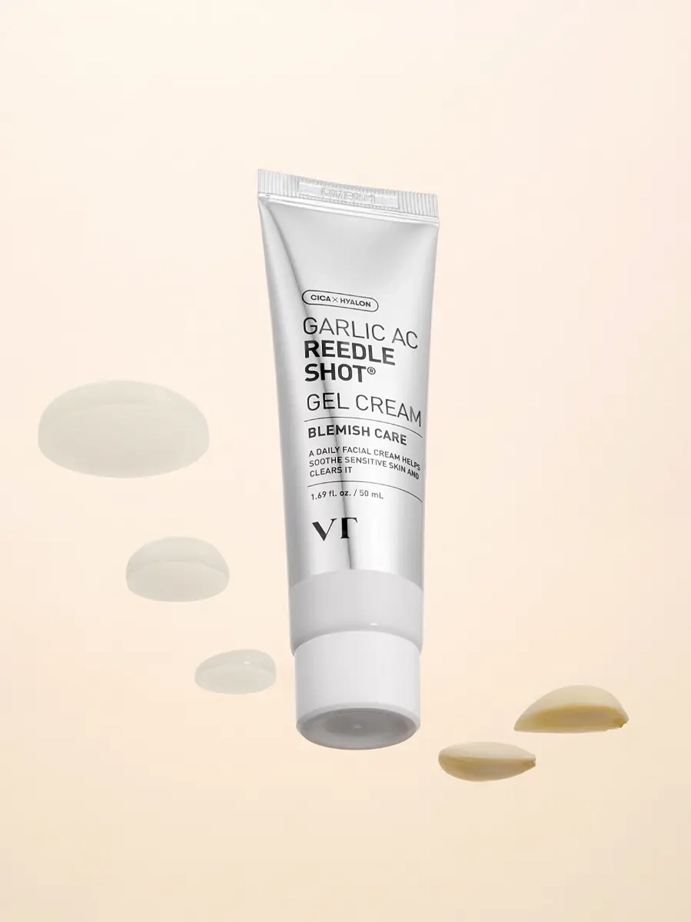 VT Cosmetics Противовоспалительный гель-крем с экзосомами чеснока и микроиглами Garlic AC Reedle Shot Gel Cream 50 мл