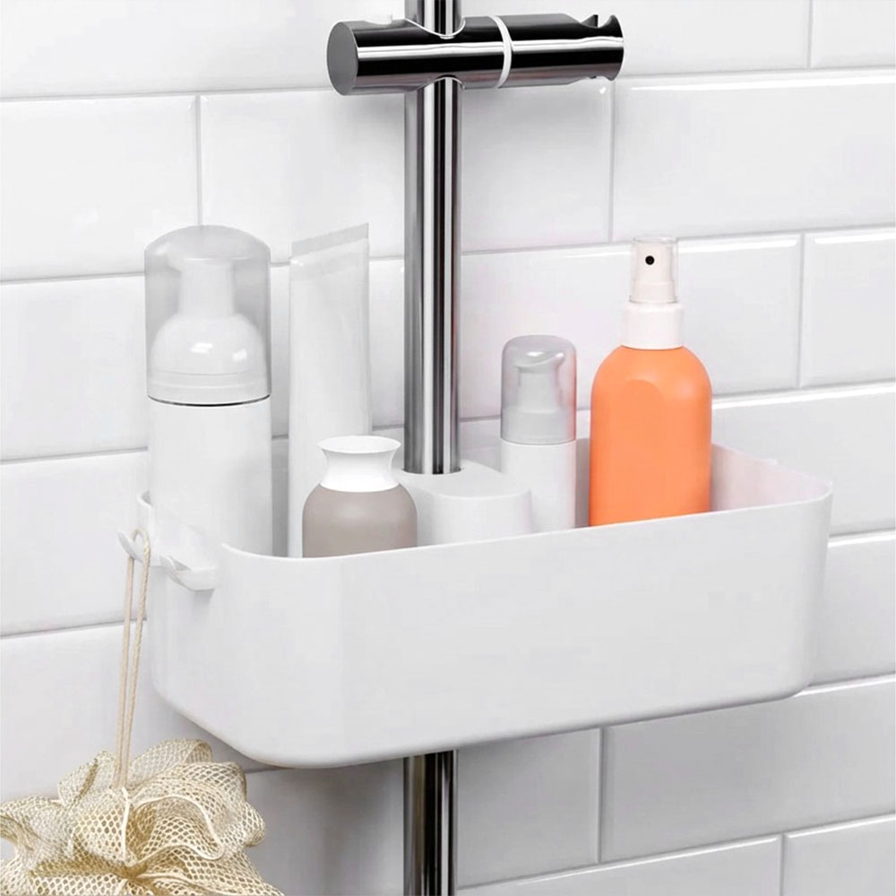 Полка для душа "Kvina", цвет снежно-белый