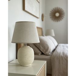 Настольная лампа Rivoli Naomi 7551-501 1 х Е14 40 Вт керамика бежевая с абажуром | Rivoli