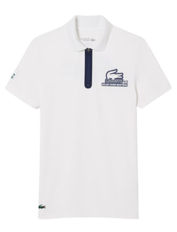 Теннисное поло Lacoste Unisex Rolex Paris Masters Edition Ballboy - white