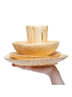 Набор тарелок+стакан  "ABIES SIBIRICA".