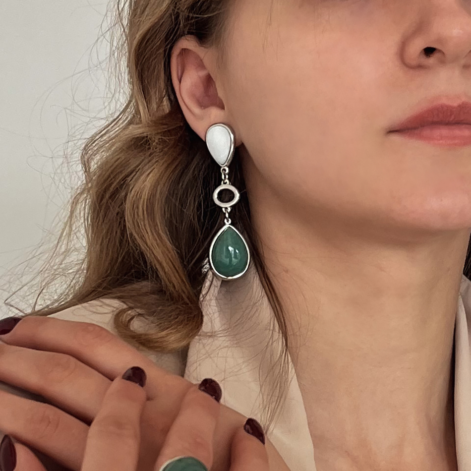 Серьги Possebon Madre, Q.Verde A0585.1.17 S