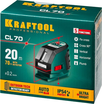 KRAFTOOL CL-70, лазерный нивелир (34660)