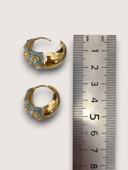 Серьги конго с эмалью