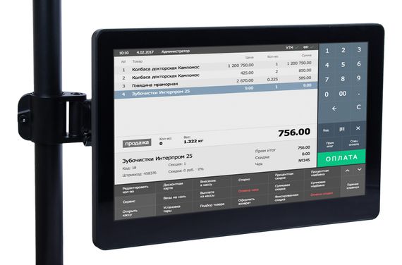 Сенсорный моноблок POScenter Atlas (15.6&quot;, PCAP,J4125, RAM4Gb, M2SSD 128Gb, MSR) без ОС