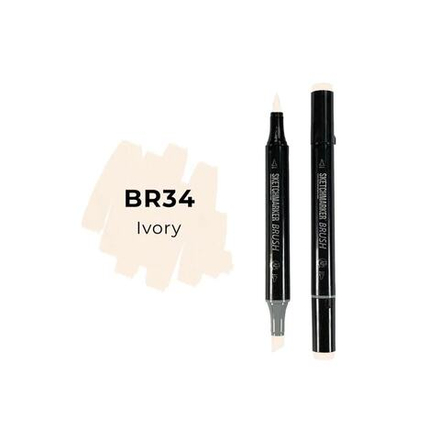 Маркер SKETCHMARKER Brush двухсторонний на спирт.основе цв.BR34 Слоновая кость