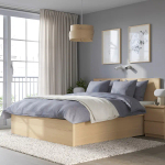 Кровать с ящиком для хранения - IKEA MALM, 200х180 см, под беленый дуб, МАЛЬМ ИКЕА