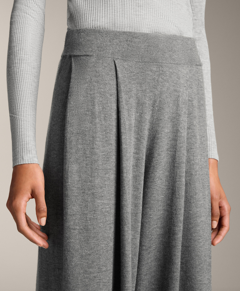 OYSHO Трикотажные брюки прямого кроя, серый меланж