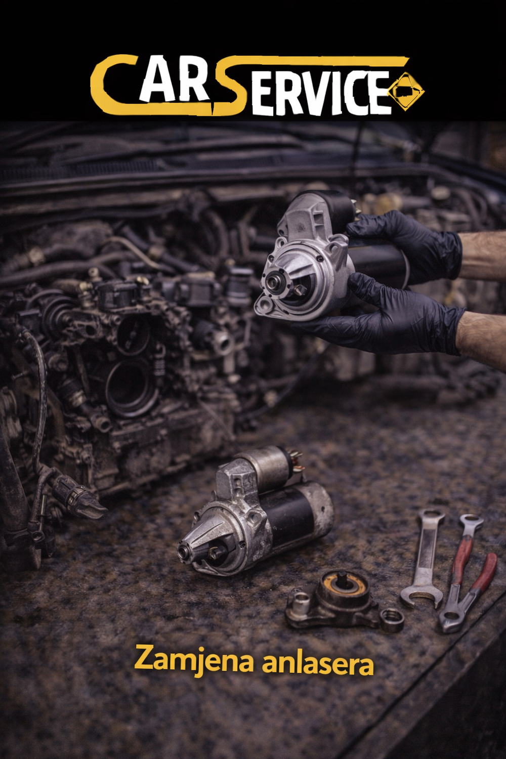 Starter Motor Replacement (Removal & Installation)