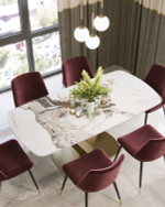 Стол обеденный Аврора 180*90 керамика светлая