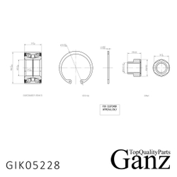Подшипник ступицы передний FIAT Palio/Sienna/Strada GANZ GIK05228