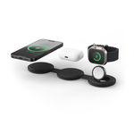 Складная зарядная станция MagSafe Satechi OntheGo Charger для iPhone, Apple Watch и AirPods (Qi2) Беспроводная зарядка: Qi 15 Вт, Qi 5 Вт, магнитное крепление для быстрой зарядки Apple Watch (Qi 5 Вт). Проводная зарядка: нет. Сертификации MFi и Qi2. Есть