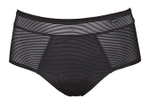 Высокие трусики-слипы Invisiline в тонкую полоску (Размер: XXL) (Цвет: черный)