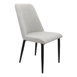 Стул "Софти" (арт. 325), велюр Бренди В20 светло-серый, ножки черные