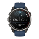 Спортивные часы Garmin quatix 8, AMOLED, 47 мм, силиконовый ремешок Безель из титана, AMOLED-дисплей с сапфировым стеклом. Ремешок с классической застёжкой — на запястье обхватом 125–208 мм