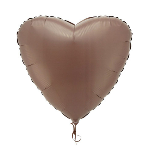 Шар фольгированный Сердце "Мистик какао" 18" с гелием
