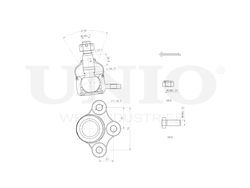 Опора шаровая передняя верхняя UNIO SSP-20032