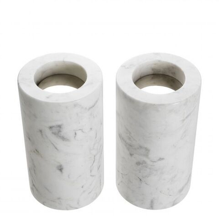 Набор подсвечников 2 шт. Tobor M white marble 112683