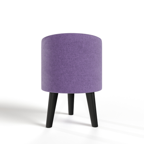 Пуф круглый на трёх высоких ножках Фантазёр D-9 (Фиолетовый) в офис, дом, салон красоты, прихожая, гостиная, на кухню, в кафе, в зону ожидания, в коридор, к туалетному столику. Банкетка, подставка.