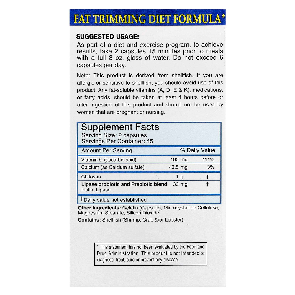 Absolute Nutrition, FBlock ™, поглотитель жира, оригинальная формула, 90 капсул