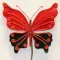 Винтажная бабочка цвет красный (В1020)