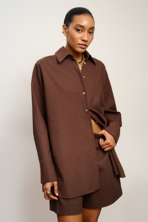 Шорты изо льна на резинке