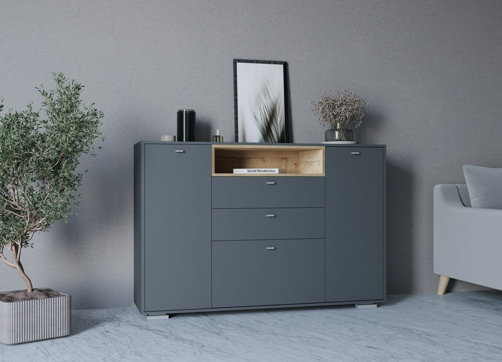 МС Ланс Комод К303 (МП) Графит