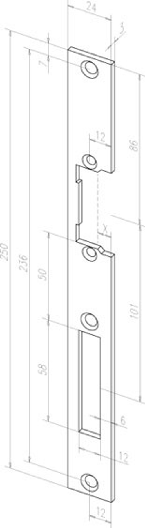 Плоская запорная планка 381