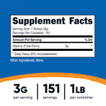 Nutricost, глицин, без вкусовых добавок, 454 г (16,2 унции)