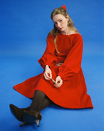 Платье с запахом на спине и длинным рукавом из бархата "Заветное желание"