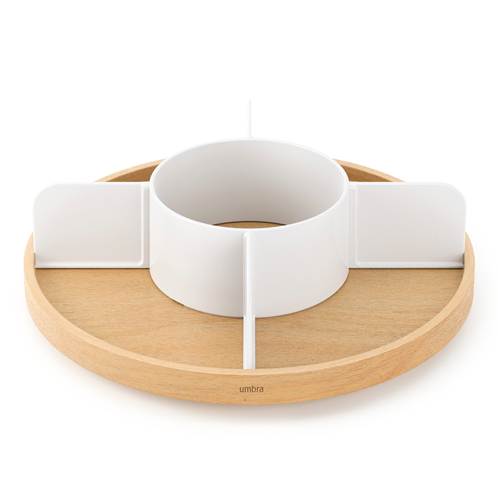 Органайзер для специй bellwood, белый/натуральное дерево