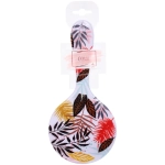 Расческа массажная круглая «ТРОПИКИ», микс 4 дизайна, 22*10см (PVC подвес)