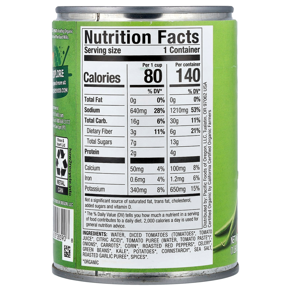 Pacific Foods, органический сытный овощной суп, 463 г (16,3 унции)
