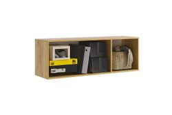 Антресоль трехдверная Бери (Дуб крафт золотой/Графит)