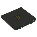 Розетка HDMI 2.0 Type A (механизм), серия Эмили, STEKKER, RST00-5118-05, черный уголь, soft touch 50171