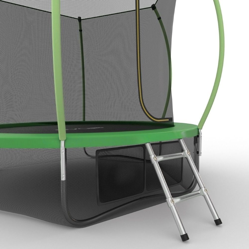 EVO JUMP Internal 10ft (Green) + Lower net. Батут с внутренней сеткой и лестницей, диаметр 10ft (зеленый) + нижняя сеть