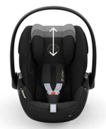 Коляска 3 в 1 Cybex Priam IV Rosegold и автокресло Cloud G i-Size Moon Black Cozy Beige