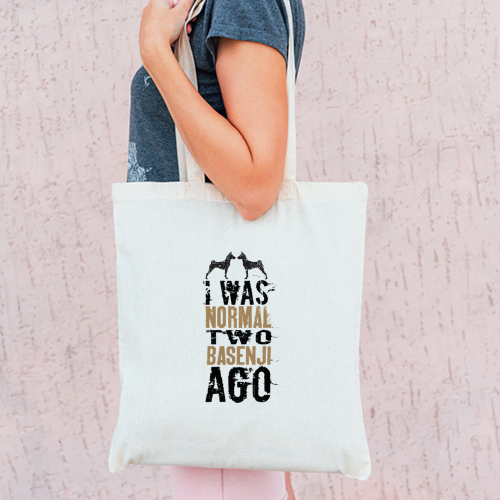 Тканевая сумка "2 Басенджи назад"