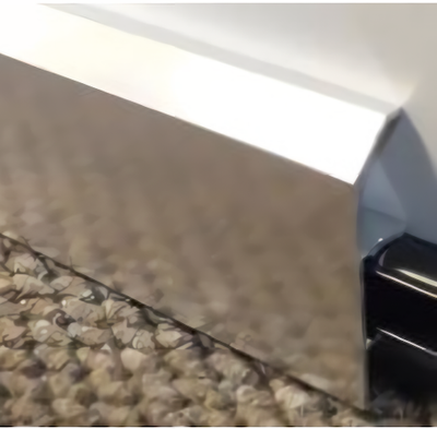 Алюминиевый плинтус BT с крепежом серебро